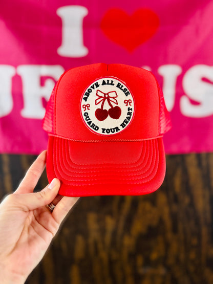 Guard Your Heart Cherries  - Christian Trucker Hat