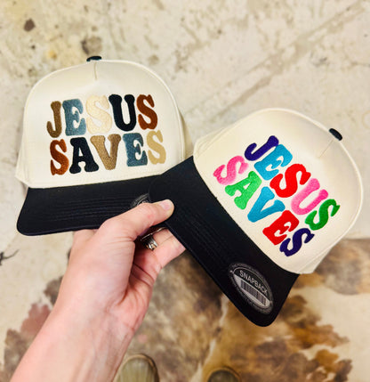 Jesus Saves Hat, Embroidered Hat, Embroidered Christian Hat, Christian Hat, Trendy Hat, Christian Gift, Embroidered