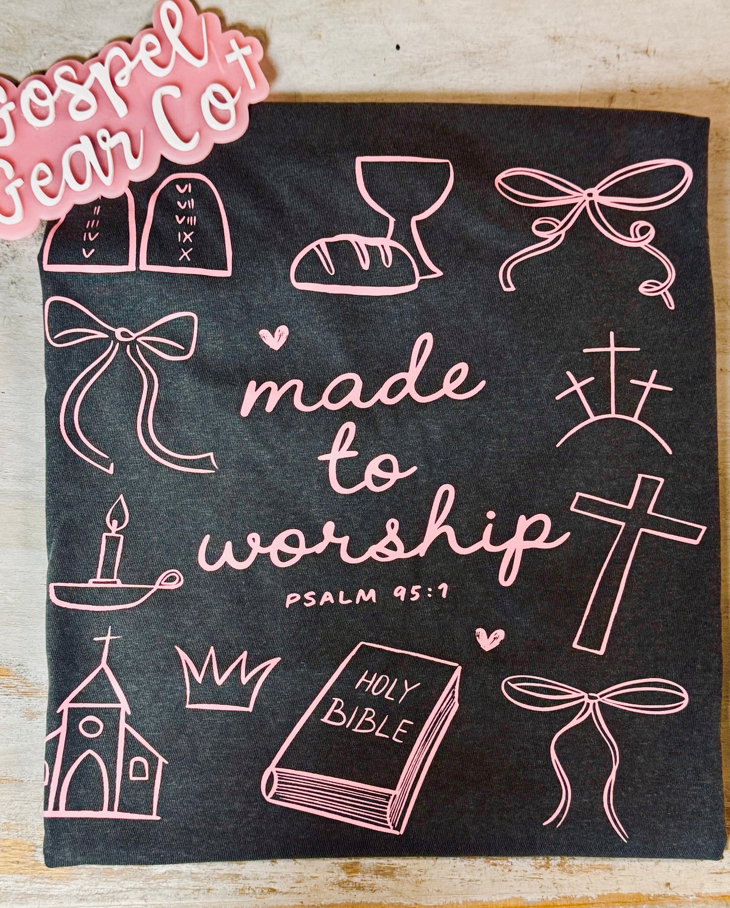 Made To Worship Collage -  Christian Shirt - Christian Apparel - Graphic Tee - Christian Gift