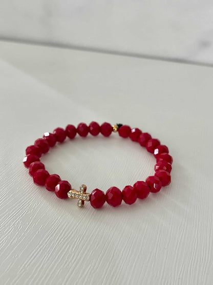 Cross Bead Bracelet Collection - Faith-Inspired Jewelry