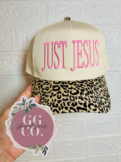 Just Jesus Embroidered Hat, Embroidered Hat, Embroidered Christian Hat, Christian Dad Hat, Christian Gift, Embroidered Vintage Hat, Christian Gift