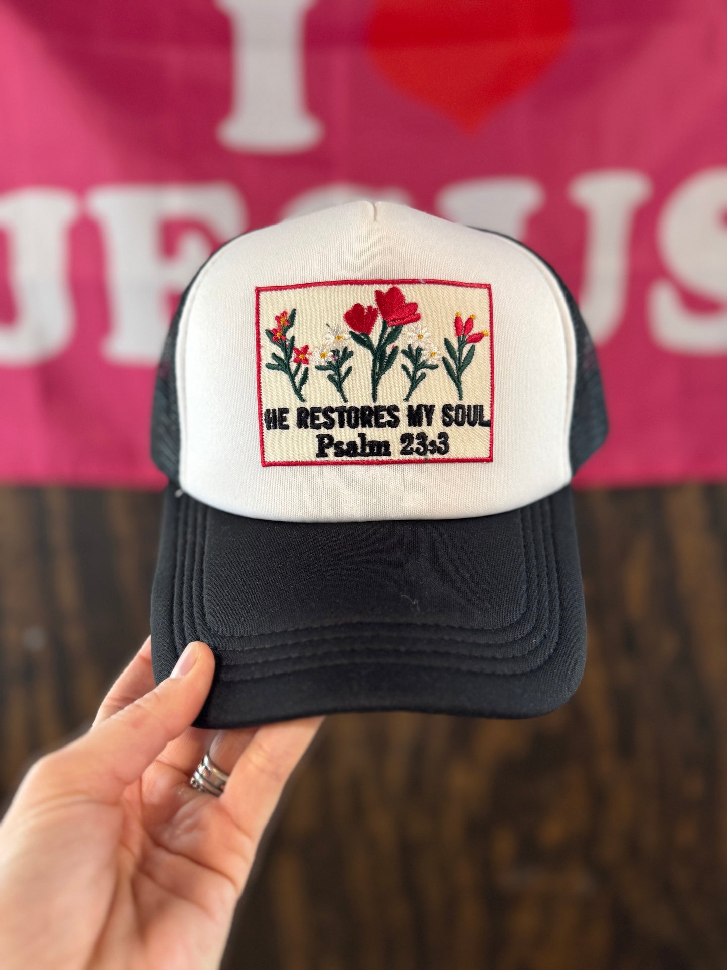 He Restores My Soul - Christian Trucker Hat