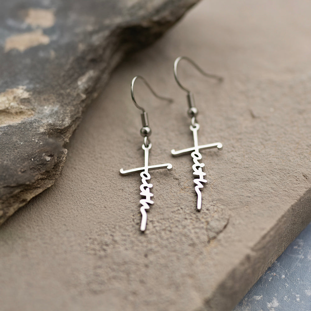 Faith Cross Earrings