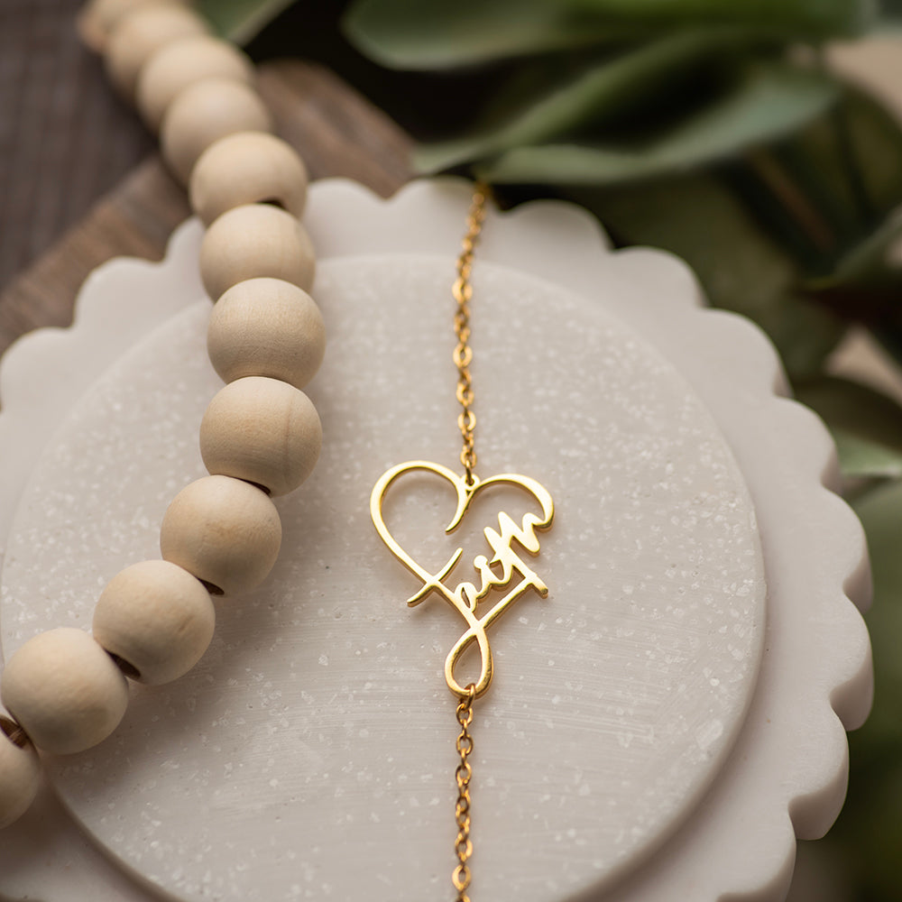 Faith Heart Bracelet