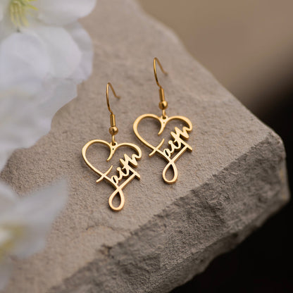 Faith Heart Earrings