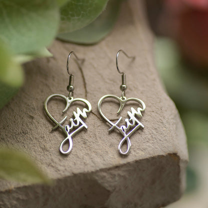 Faith Heart Earrings