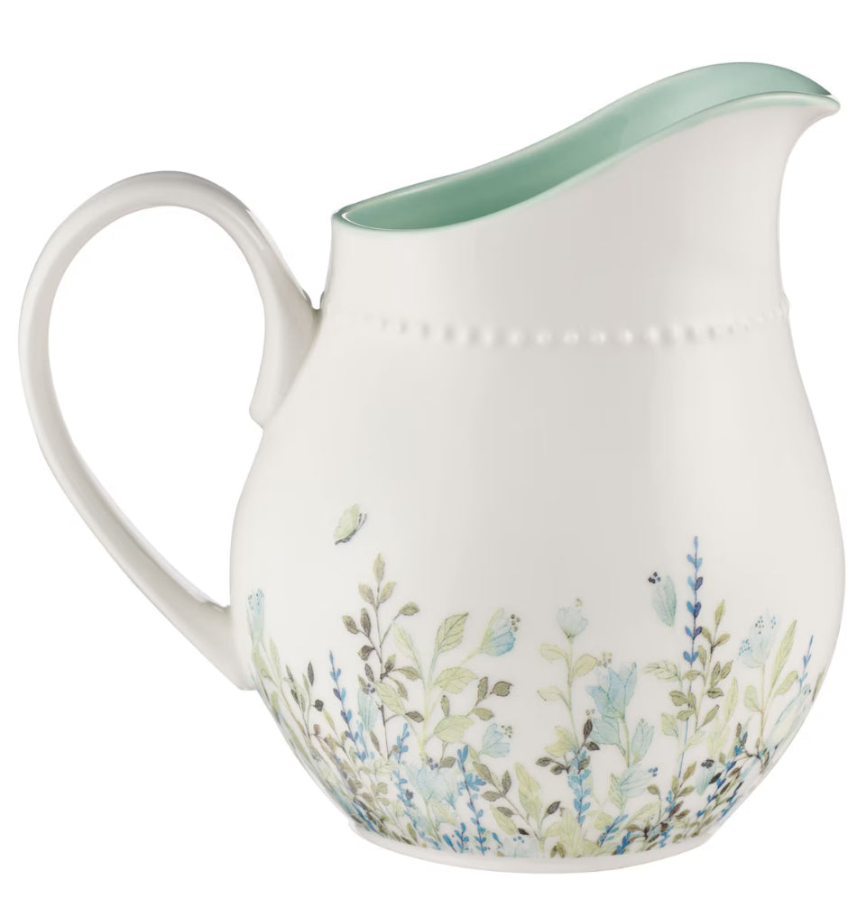 Faith Hope Love White Ceramic Pitcher