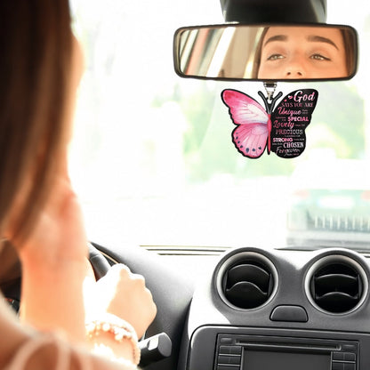 God Says You Are Butterfly Key Chain, Rearview Mirror Ornament