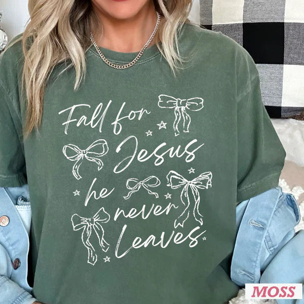 Fall For Jesus Bows -  Christian Shirt - Christian Apparel - Graphic Tee - Christian Gift (6:8-9)