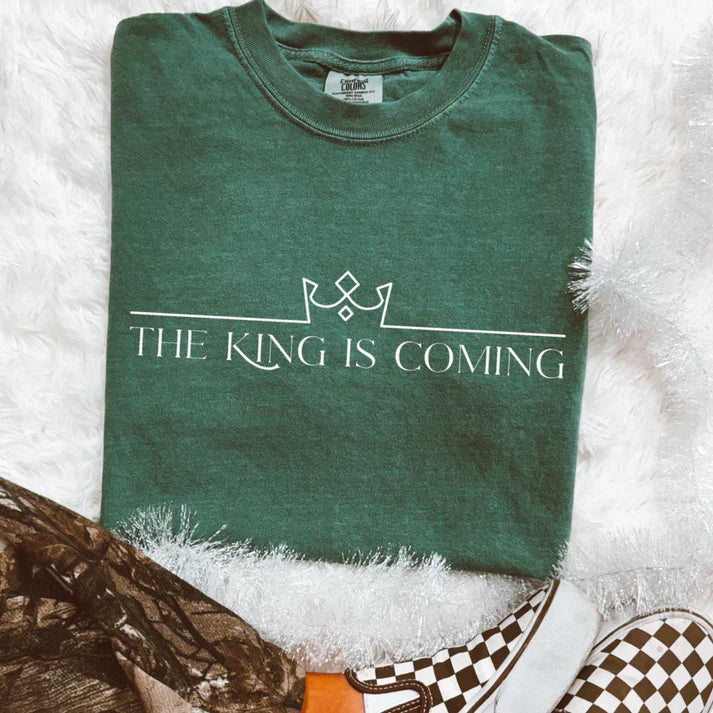 The King Is Coming - Christian Shirt - Jesus Tee - Christian Apparel - Christian Gift (3-13)