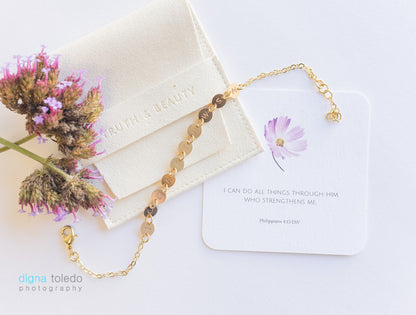Elia Letter Bracelet | Gold Fill Bracelet | Living Word Jewelry™