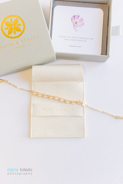 Elia Letter Bracelet | Gold Fill Bracelet | Living Word Jewelry™
