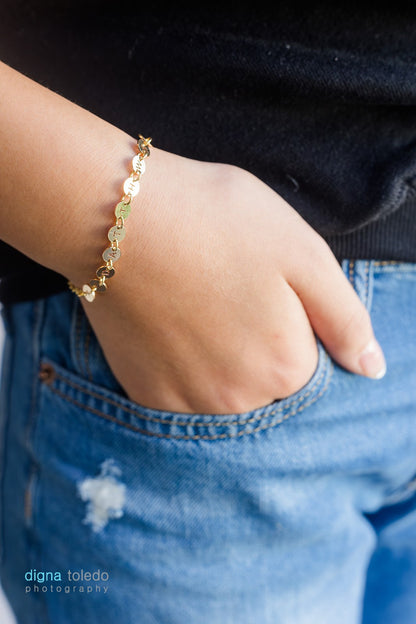 Elia Letter Bracelet | Gold Fill Bracelet | Living Word Jewelry™