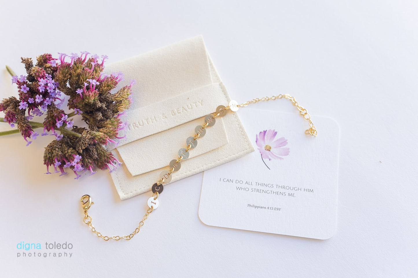 Elia Letter Bracelet | Gold Fill Bracelet | Living Word Jewelry™