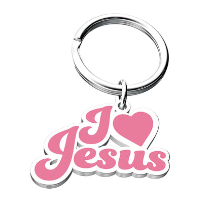 I Love Jesus Enamel Key Chain