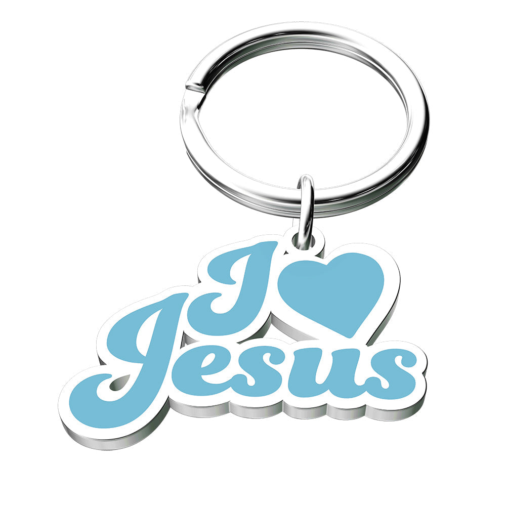 I Love Jesus Enamel Key Chain