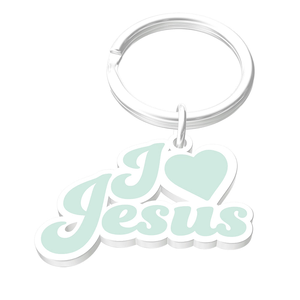 I Love Jesus Enamel Key Chain