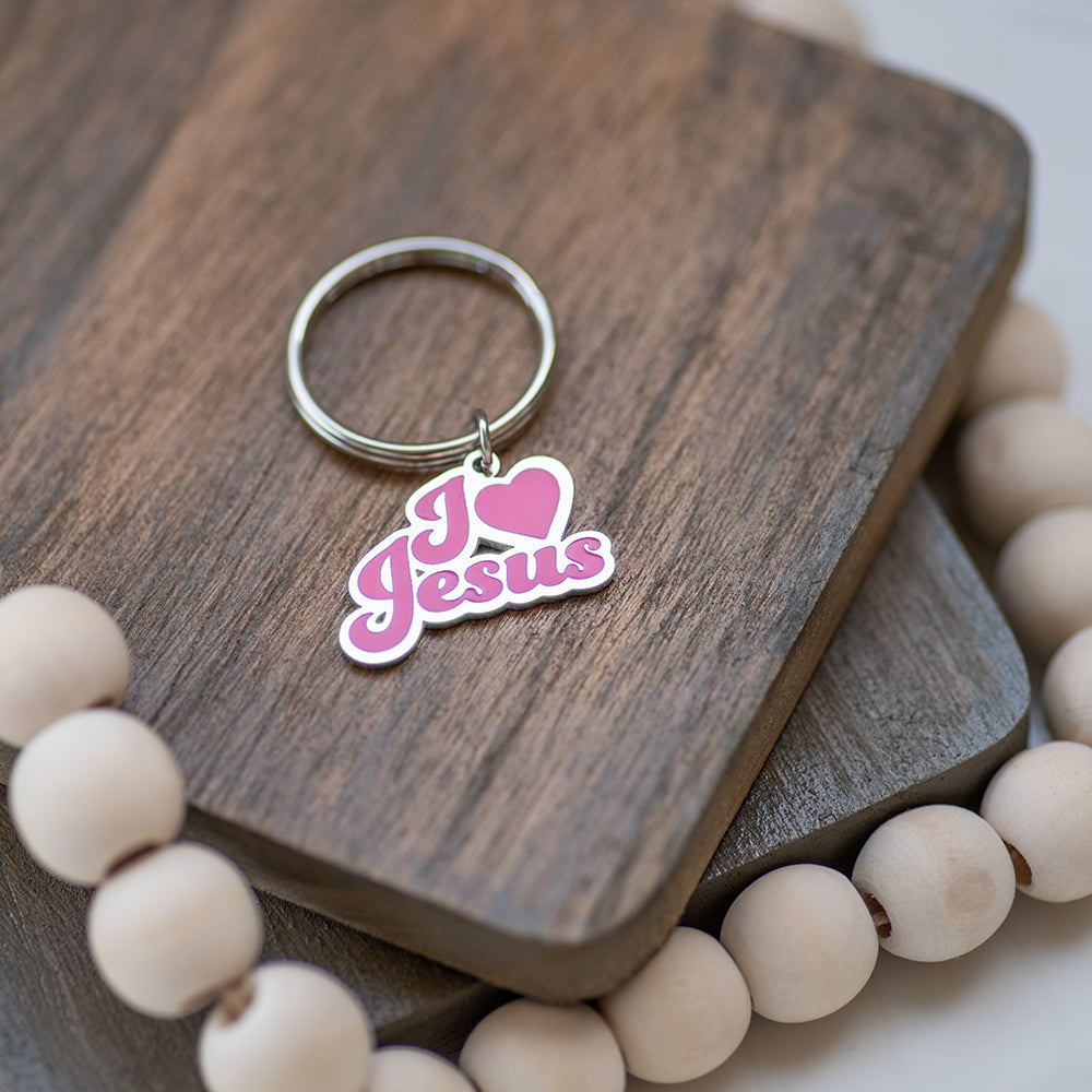I Love Jesus Enamel Key Chain