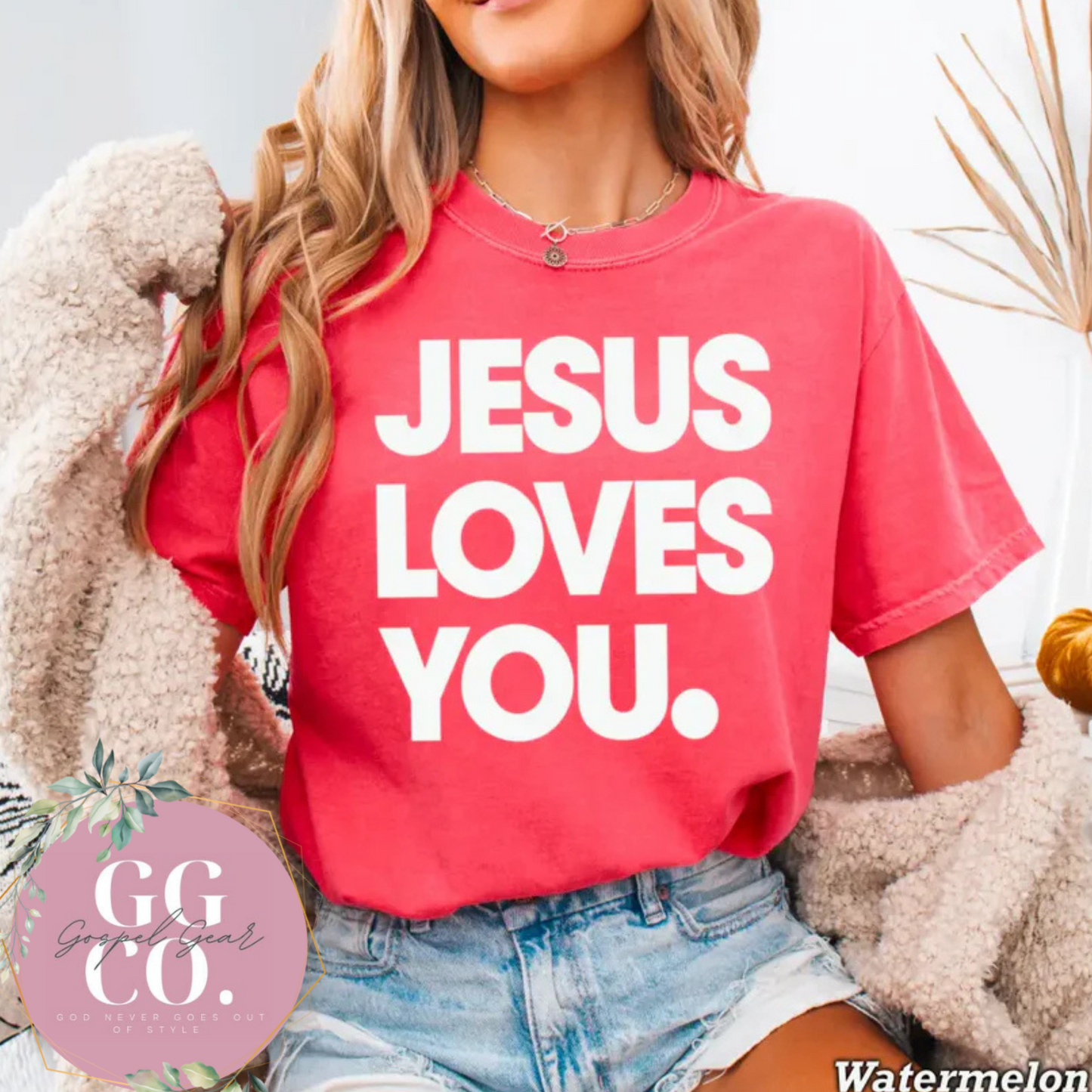 Jesus Loves You - Christian Shirt - Jesus Tee - Christian Apparel - Christian Gift (8-16:18)