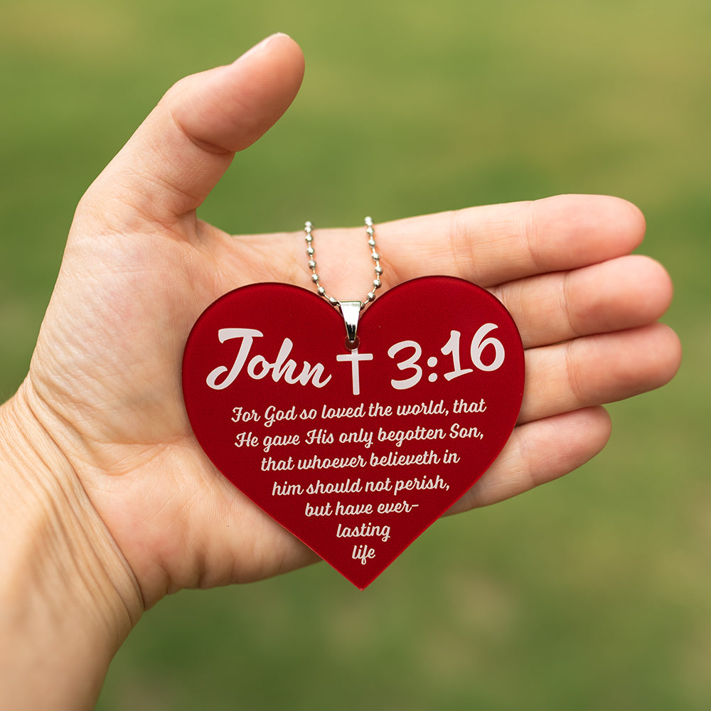 John 3:16 Key Chain, Rearview Mirror Ornament