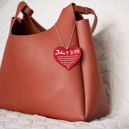 John 3:16 Key Chain, Rearview Mirror Ornament