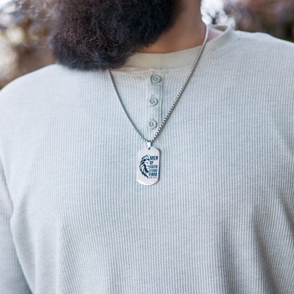 Men of Faith Dog Tag Necklace