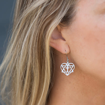 Messianic Heart Earrings
