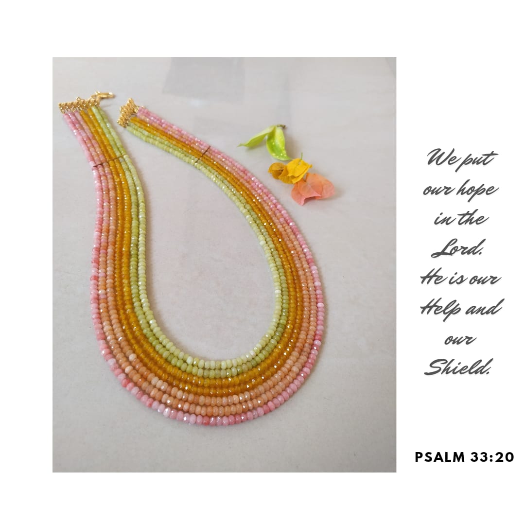 Beautiful 7 Layer Pastel Necklace