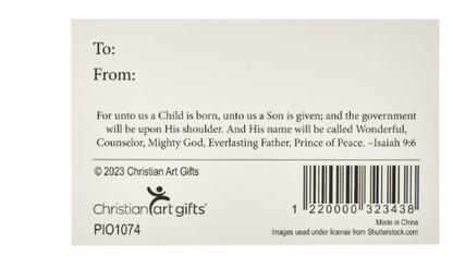 A Child is Born Christmas Pass Around Card Set Isaiah 9:6