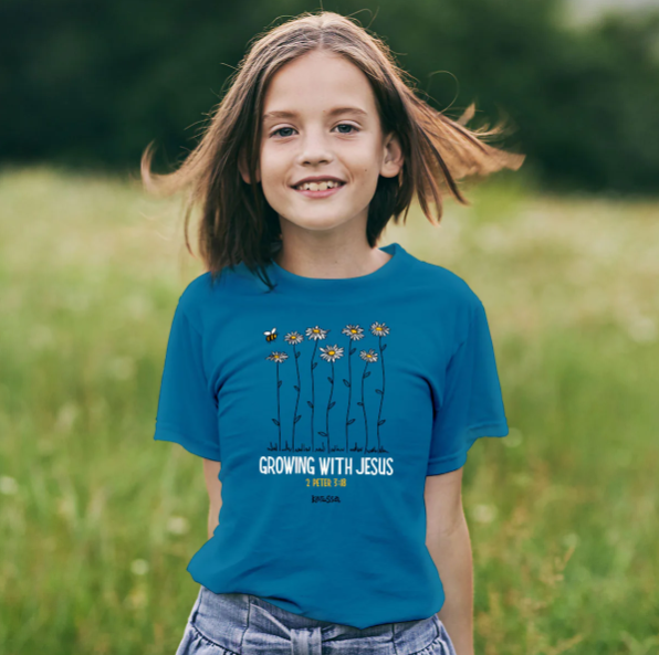 Kids T-Shirt Growing With Jesus