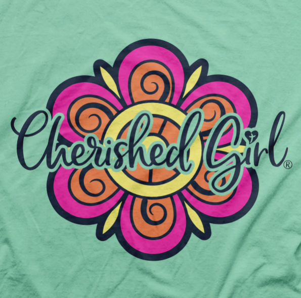 Blessed Is She Cherished Girl Womens T-Shirt
