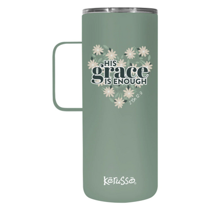 His Grace Is Enough 22 oz Stainless Steel Mug With Handle
