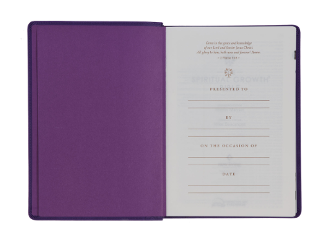 Purple Faux Leather Spiritual Growth Bible