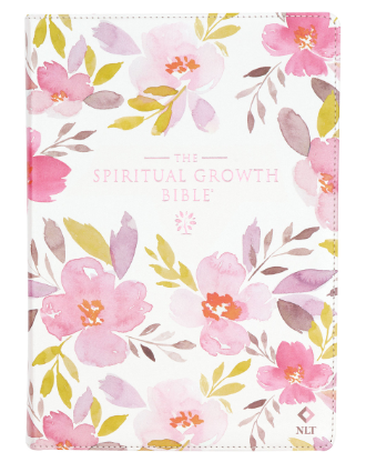 Pink Floral Faux Leather Spiritual Growth Bible