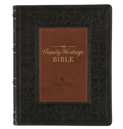 Two-tone Brown Faux Leather Family Heritage Bible