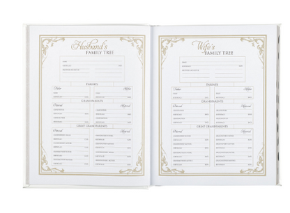 White Faux Leather Hardcover Family Heritage Bible