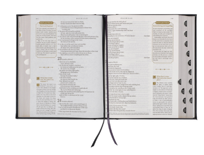 Black Faux Leather Hardcover Family Heritage Bible