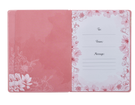 Prayerful Parenting Pink Faux Leather Prompted Prayer Journal