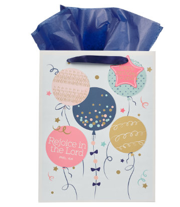 Rejoice Colorful Balloon Medium Gift Bag 