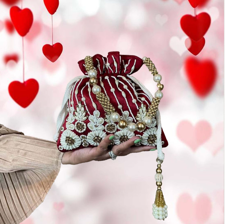 Statement Embroidered Bag for Special occasions by Rachel Christian