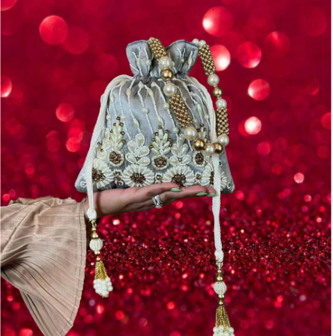 Statement Embroidered Bag for Special occasions by Rachel Christian