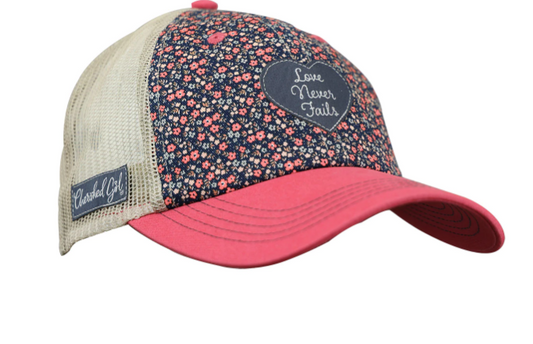 Cherished Girl Womens Cap Love Never Fails Floral