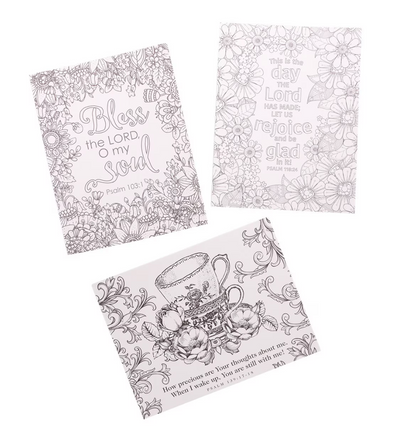 Psalms in Color Coloring Cards