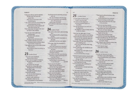 Blue Faux Leather NLT New Testament Keepsake Bible for Boys