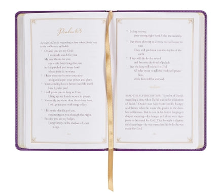 Praying the Psalms Purple Faux Leather Prayer Book by Ben Patterson