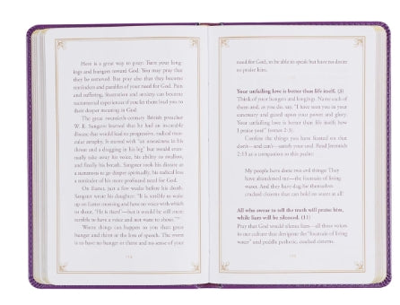 Praying the Psalms Purple Faux Leather Prayer Book by Ben Patterson