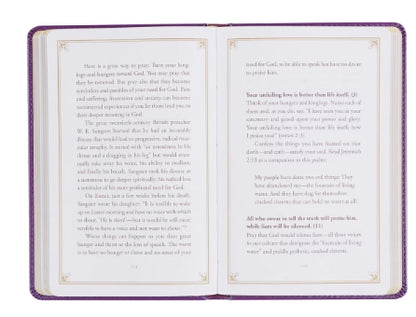 Praying the Psalms Purple Faux Leather Prayer Book by Ben Patterson