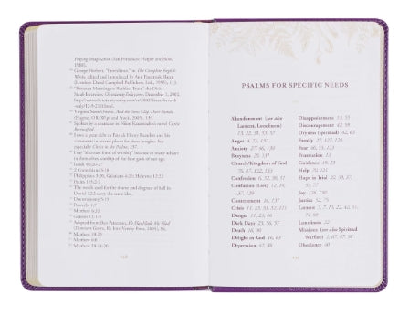 Praying the Psalms Purple Faux Leather Prayer Book by Ben Patterson