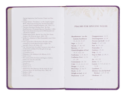 Praying the Psalms Purple Faux Leather Prayer Book by Ben Patterson