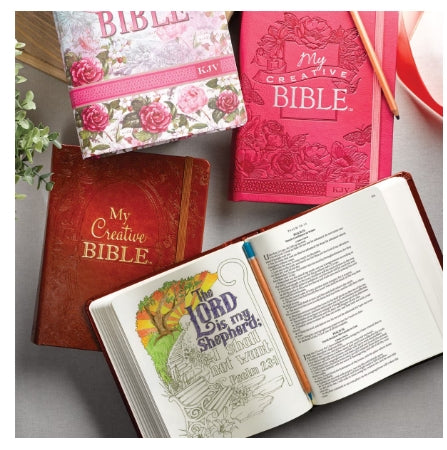Silky Floral Printed KJV My Creative Bible